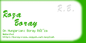 roza boray business card